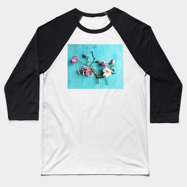 Flowers of Spring Baseball T-Shirt by oliviastclaire